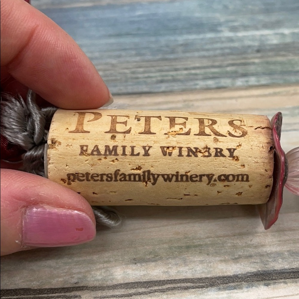 Adorned Crown assemblage wine cork ornament