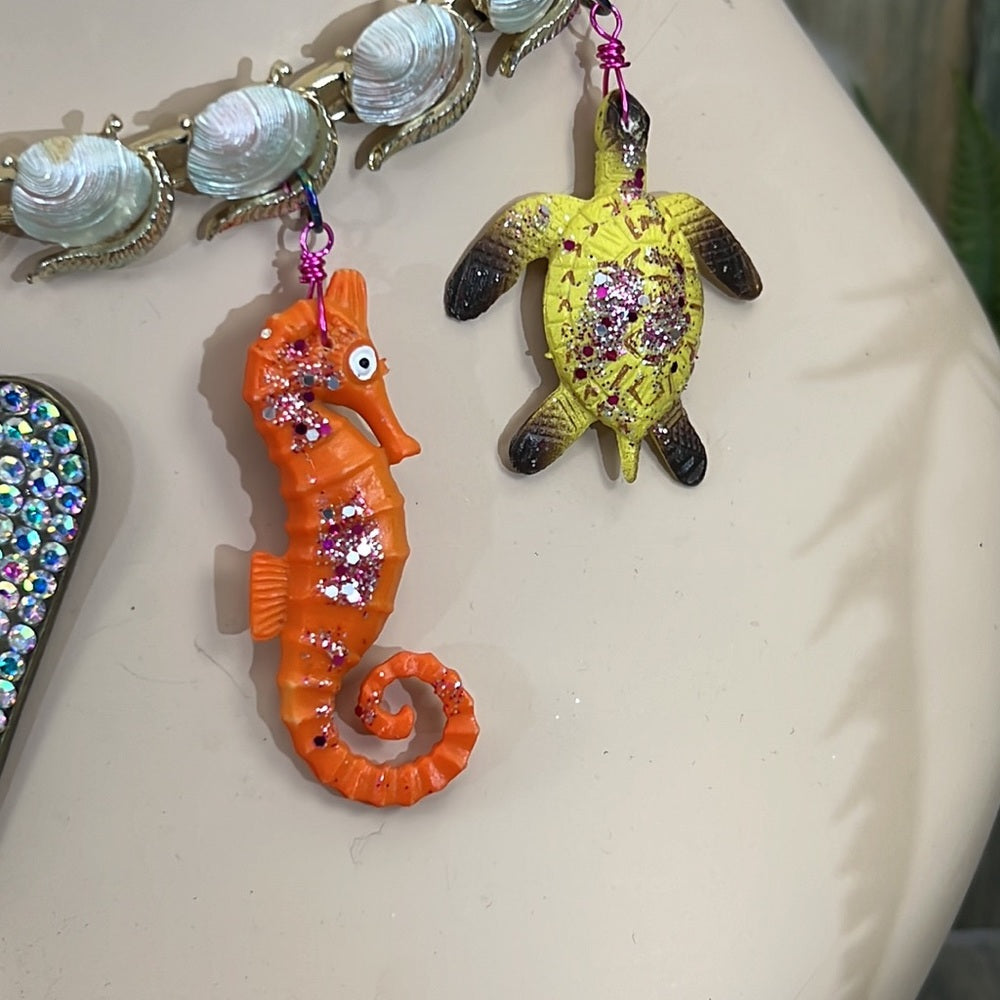 Adorned Crown Artisan Assemblage aquarium collection sea creatures necklace