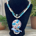 Adorned Crown pastel cluster 2 strand beaded necklace