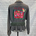 Adorned Crown textile gauzy FREE embroidered tassel waist jacket size sm