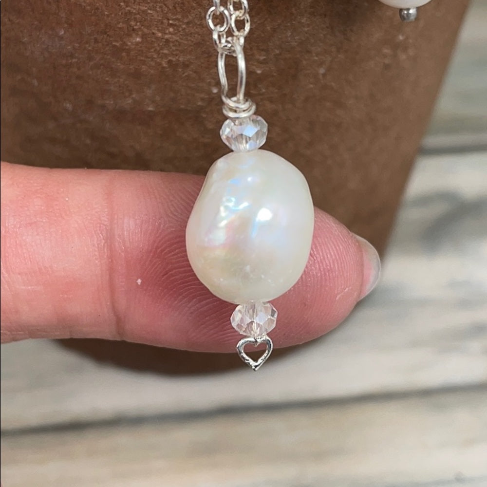 Adorned Crown pearl sterling silver set (2)