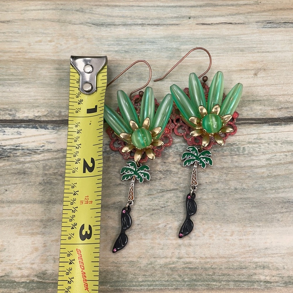 Adorned Crown assemblage tropical vacation sunglasses palm tree earrings