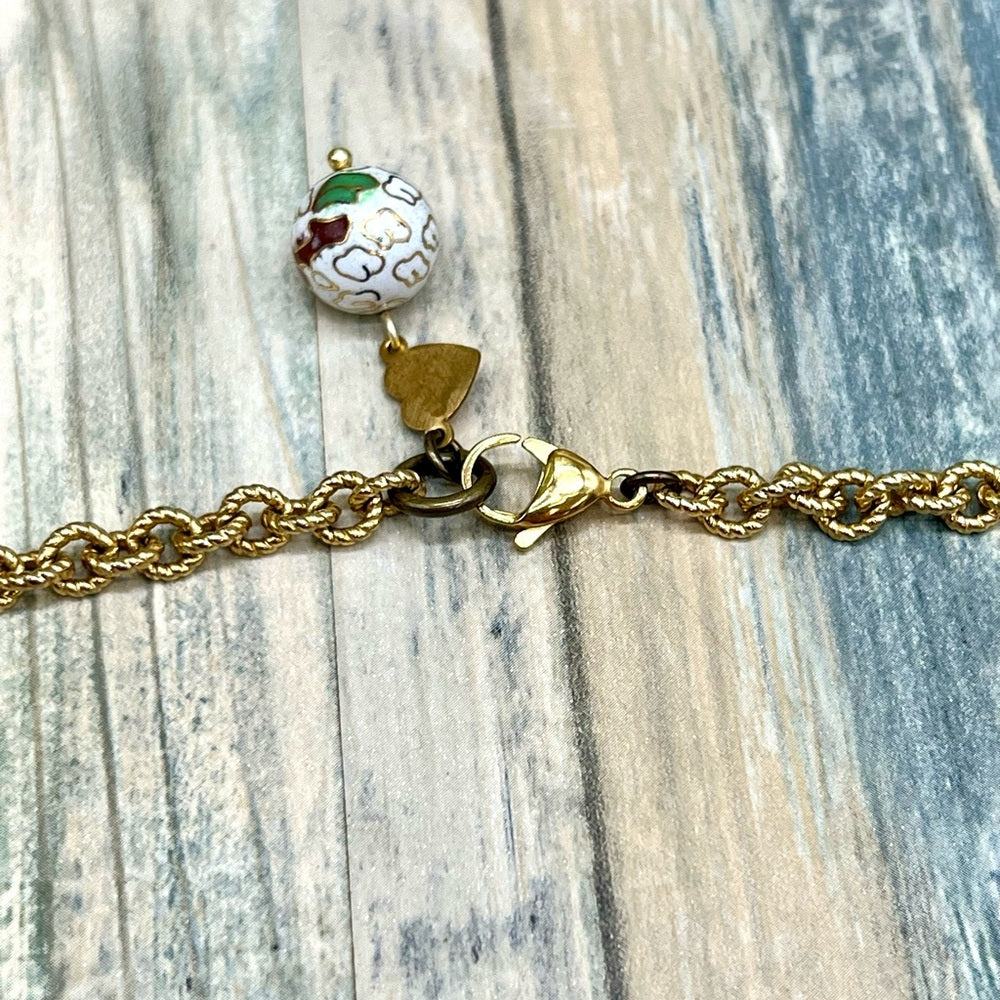 Adorned Crown Jewelry assemblage rhinestone cross eyeglass scarab necklace