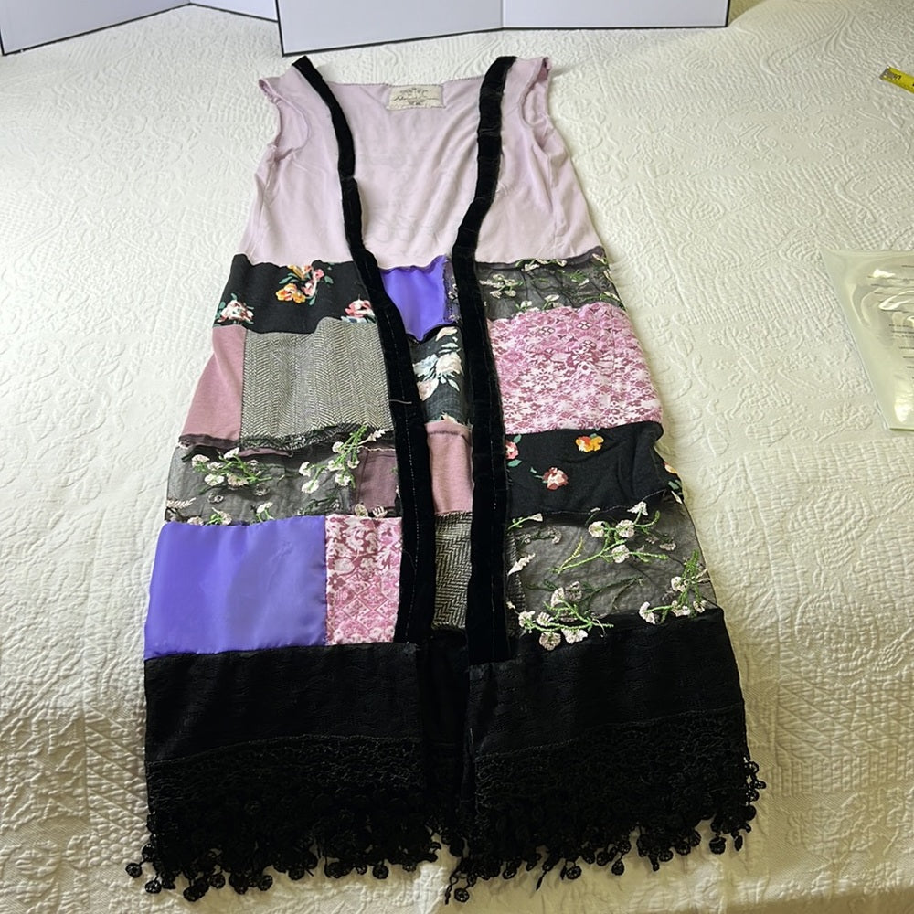 Adorned Crown Artisan Textile open kimono duster faith makes things possible