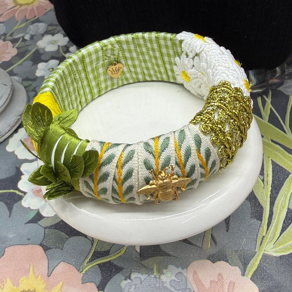Adorned Crown Jewelry spring fling bee bangle bracelet green yellow