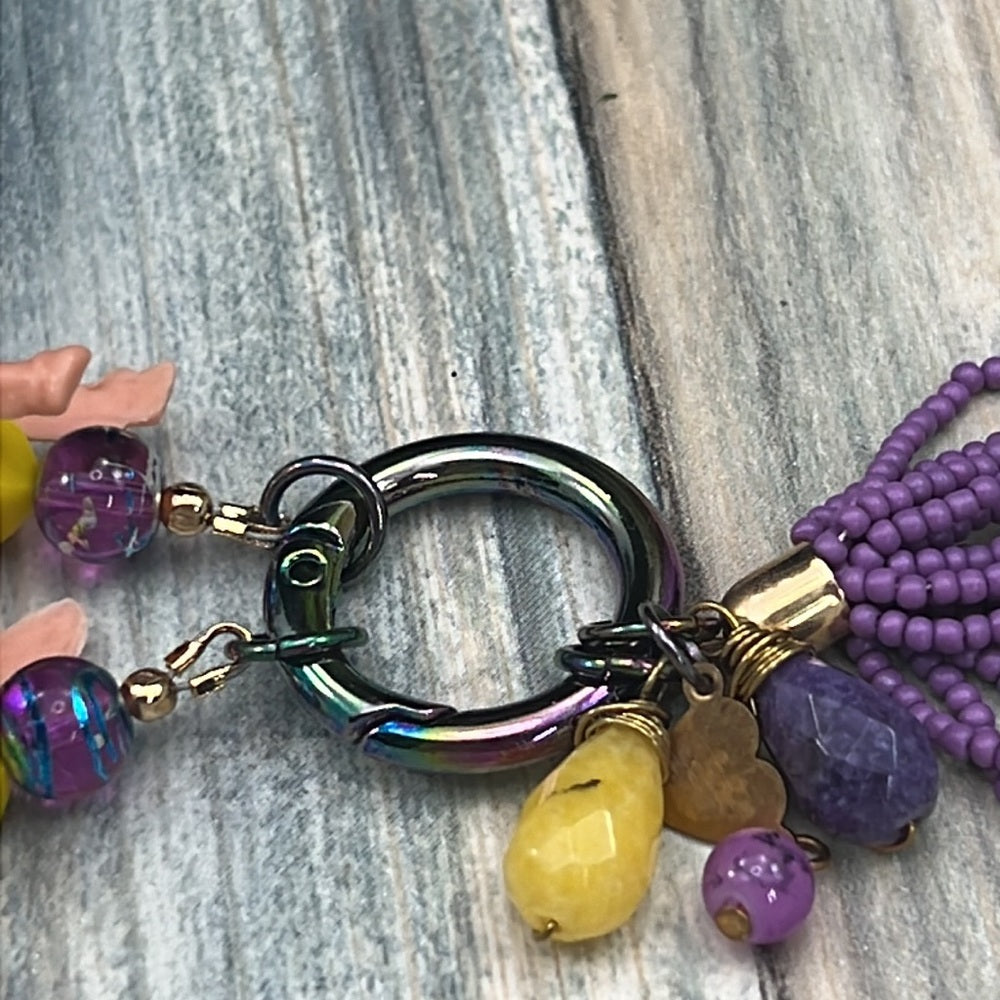 Adorned Crown Artisan Assemblage child’s play giraffe amethyst necklace