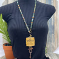Adorned Crown Jewelry assemblage gemstone bead Lord Be our strength necklace