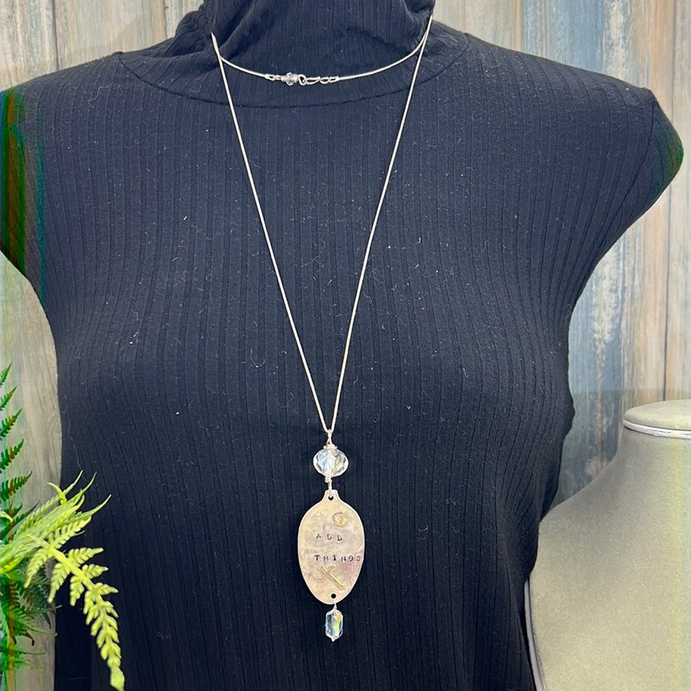 Adorned Crown Artisan Assemblage spoon All Things sterling silver necklace