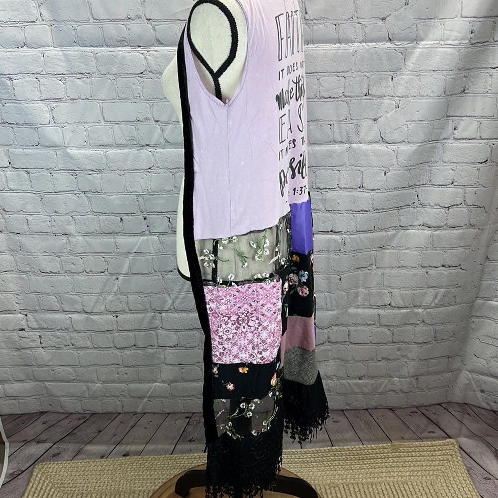 Adorned Crown Artisan Textile open kimono duster faith makes things possible