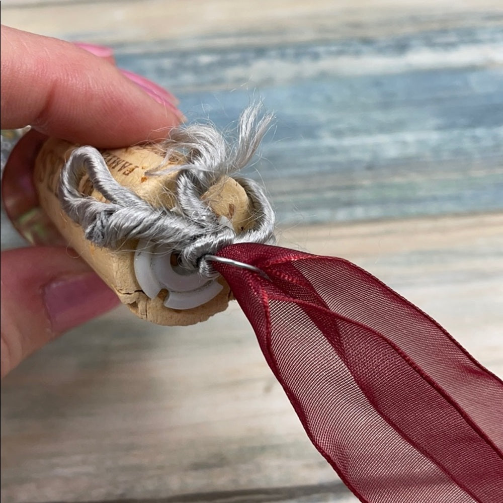 Adorned Crown assemblage wine cork ornament
