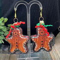 Adorned Crown Artisan Assemblage gingerbread man Christmas earrings