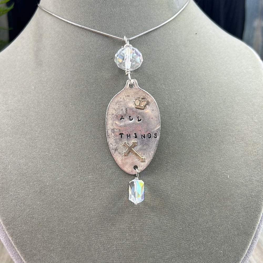 Adorned Crown Artisan Assemblage spoon All Things sterling silver necklace