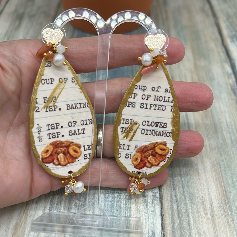 Adorned Crown Jewelry assemblage lightweight love baking sweets earrings