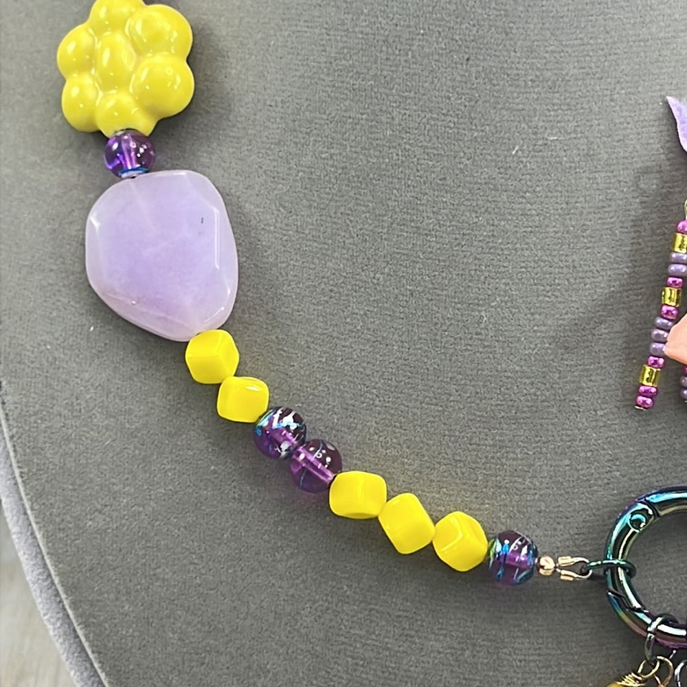 Adorned Crown Artisan Assemblage child’s play giraffe amethyst necklace