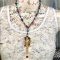 Adorned Crown artisan assemblage beautiful music African trade bead necklace