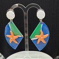Adorned Crown Jewelry assemblage sailboat starfish earrings