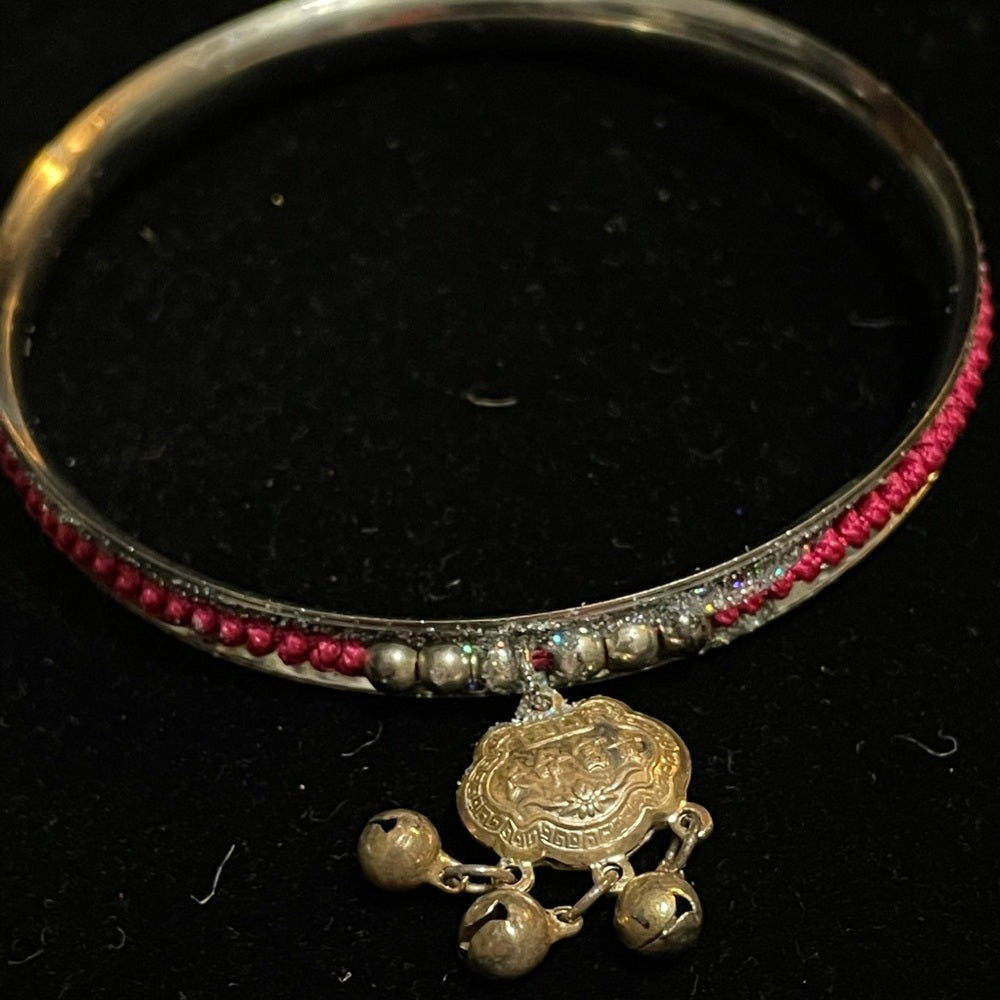 Adorned Crown artisan assemblage moroccan charm bangle bracelet
