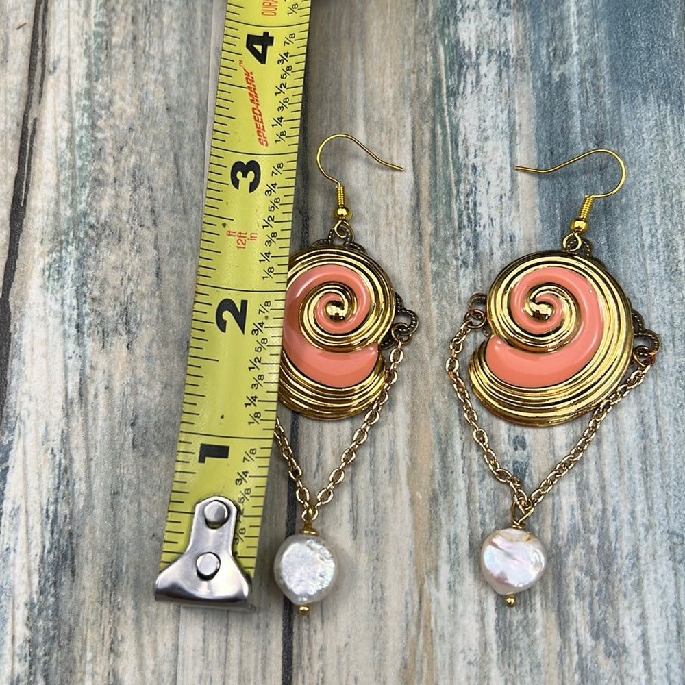 Adorned Crown Assemblage beaches & butterflies nautilus shell earrings