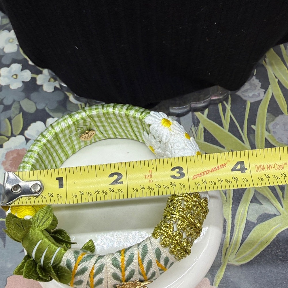Adorned Crown Jewelry spring fling bee bangle bracelet green yellow