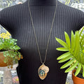 Adorned Crown Jewelry assemblage spoon watch face stars cluster long necklace