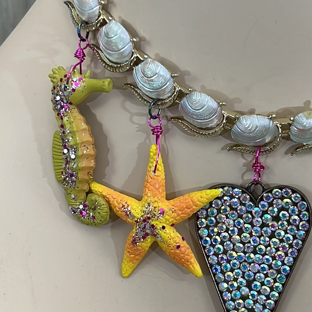 Adorned Crown Artisan Assemblage aquarium collection sea creatures necklace
