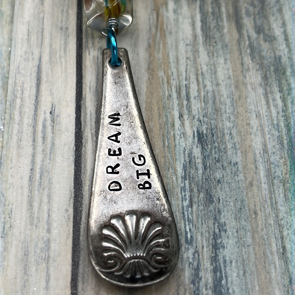 Adorned Crown Artisan Assemblage yellow jade teal quartz dream big necklace