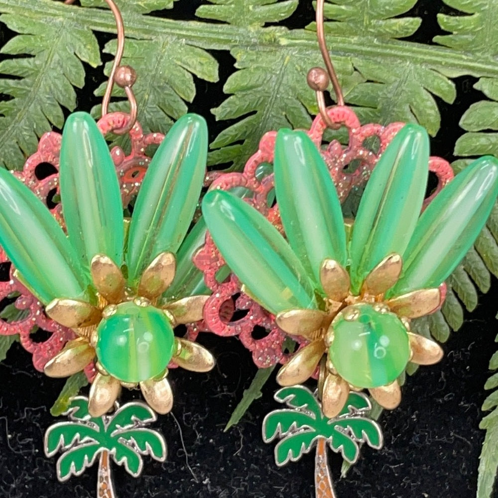 Adorned Crown assemblage tropical vacation sunglasses palm tree earrings