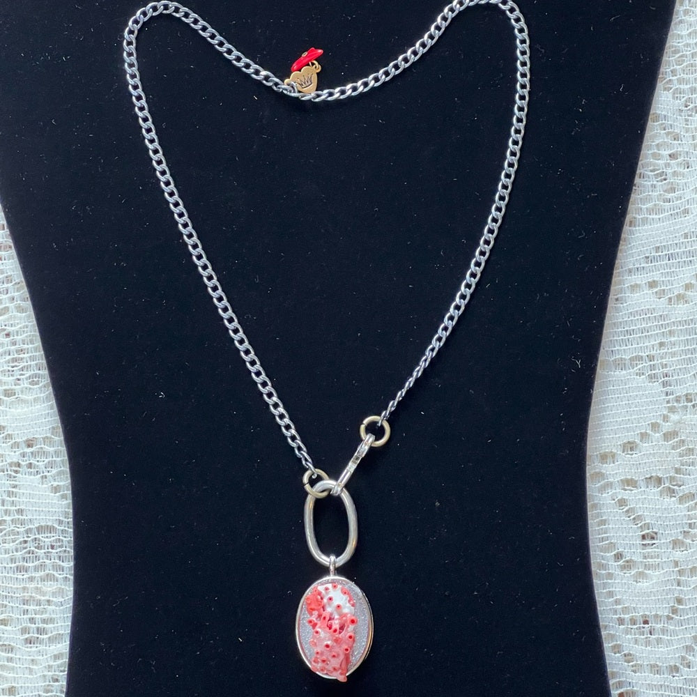 Adorned Crown Artisan Assemblage beaches & butterflies coral necklace