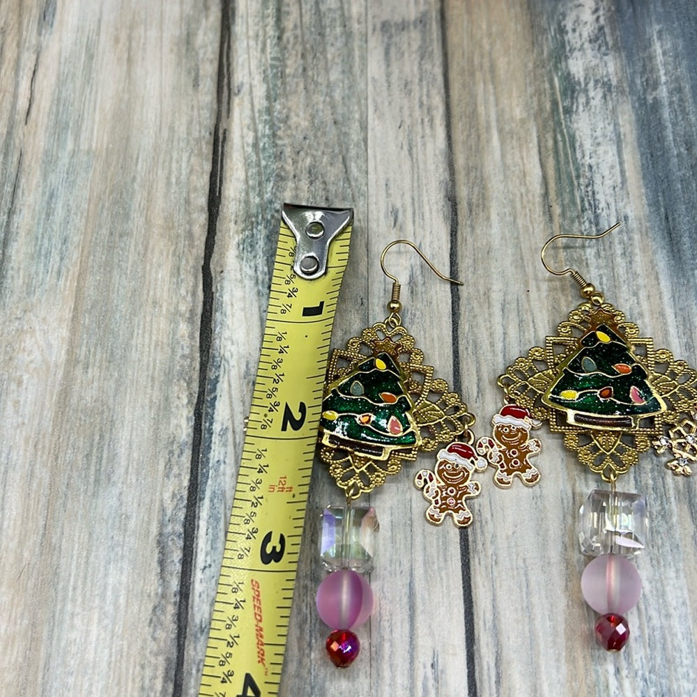 Adorned Crown Jewelry Christmas tree gingerbread snowflake earrings
