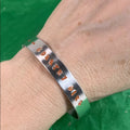 Adorned Crown stamp cuff country girl orange bracelet