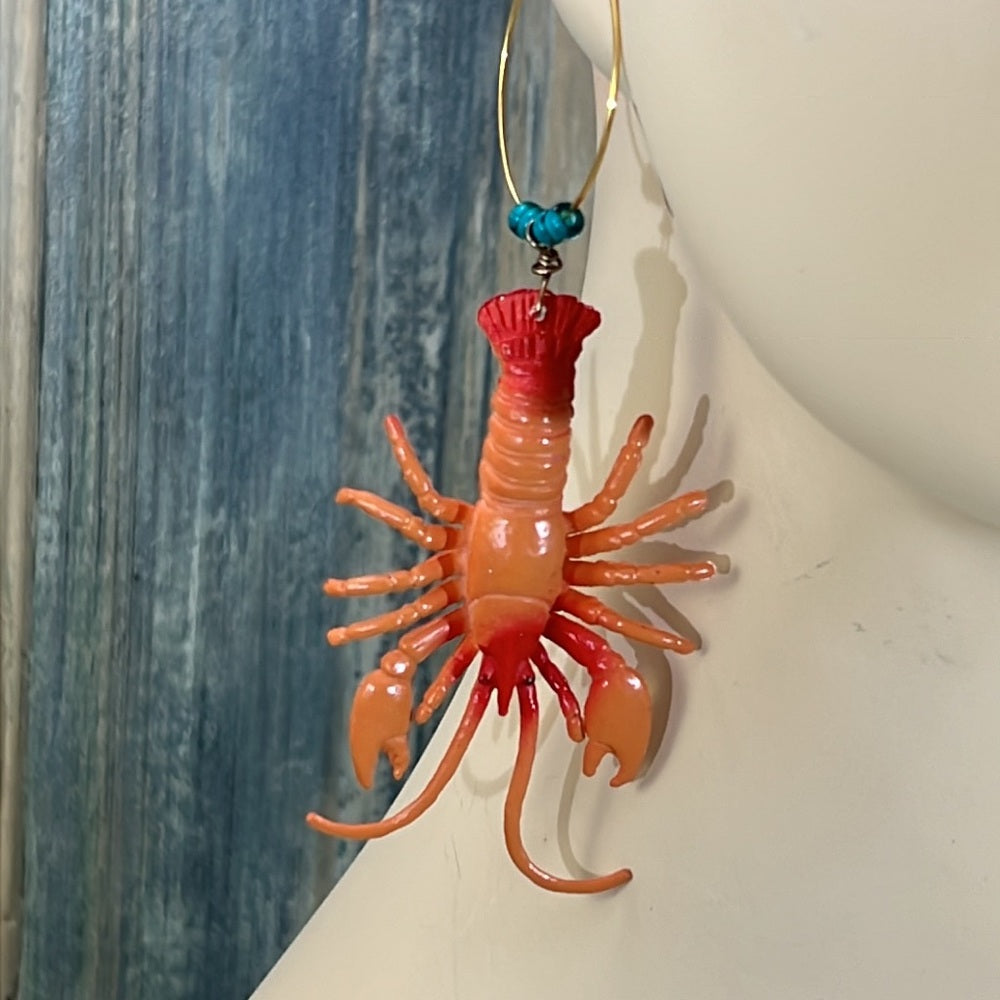 Adorned Crown Artisan Assemblage aquarium collection crab squid earrings
