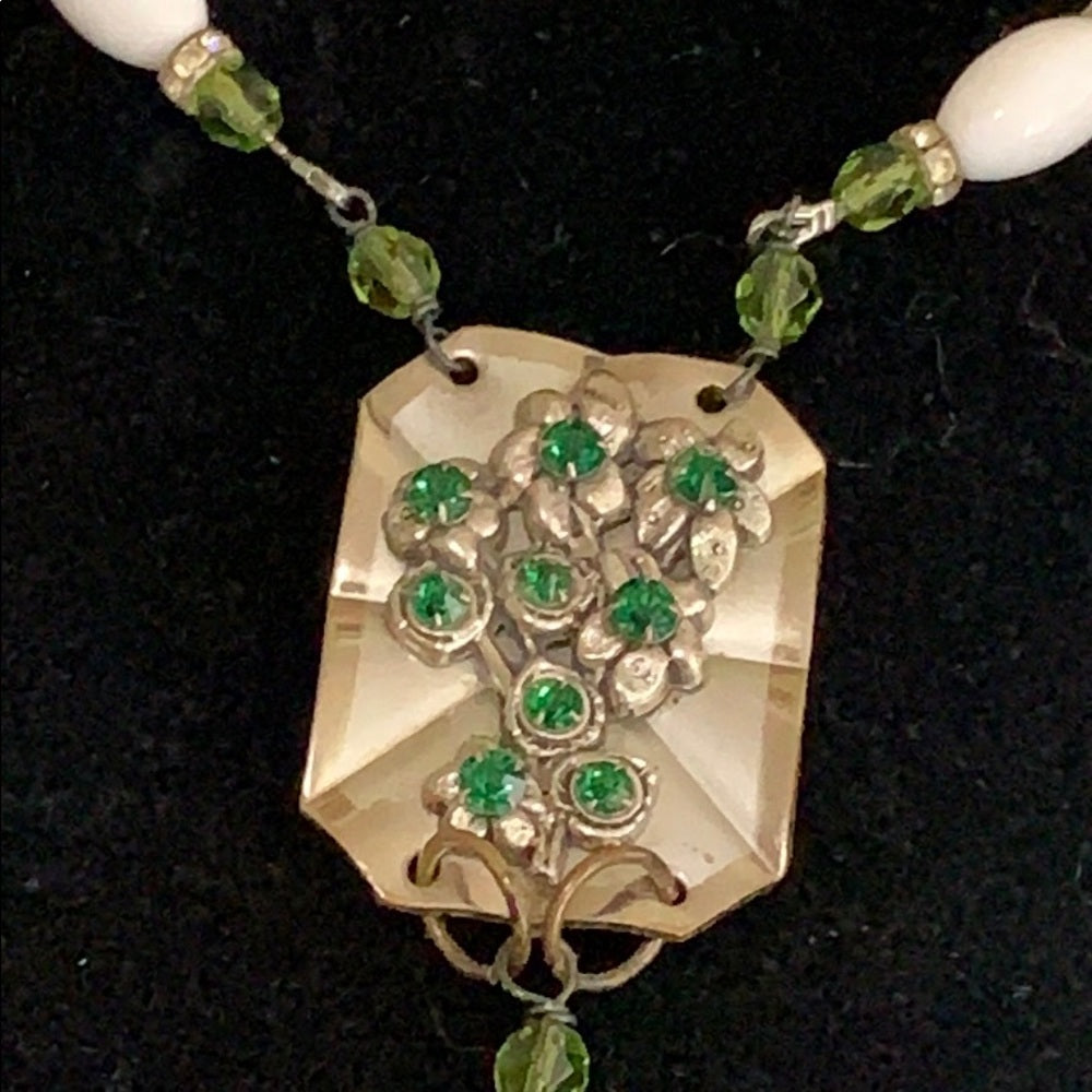 Adorned Crown artisan assemblage I love you in any language pendant necklace