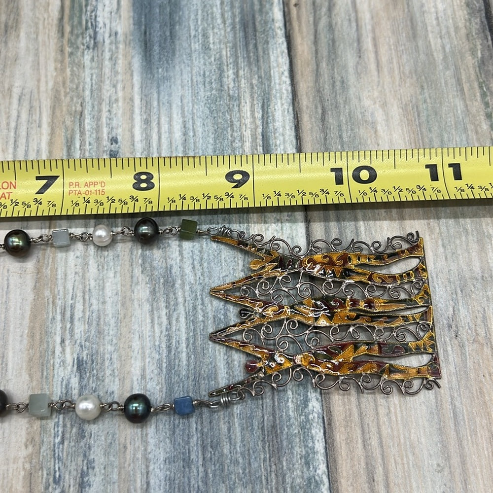 Adorned Crown Jewelry assemblage Sisters Friends pearl gemstone necklace