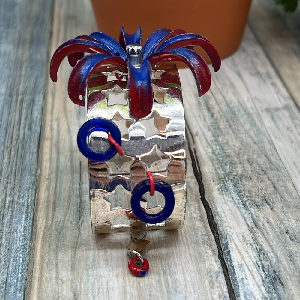Adorned Crown Jewelry july 4th Independence Day fireworks show cuff bracelet