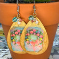 Adorned Crown Jewelry assemblage Victorian Christmas wreath earrings