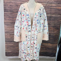 Adorned Crown Jewelry Double wedding ring quilt vintage Air Force button coat