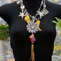 Adorned Crown Jewelry assemblage Daisy Duke Born Country two strand necklace