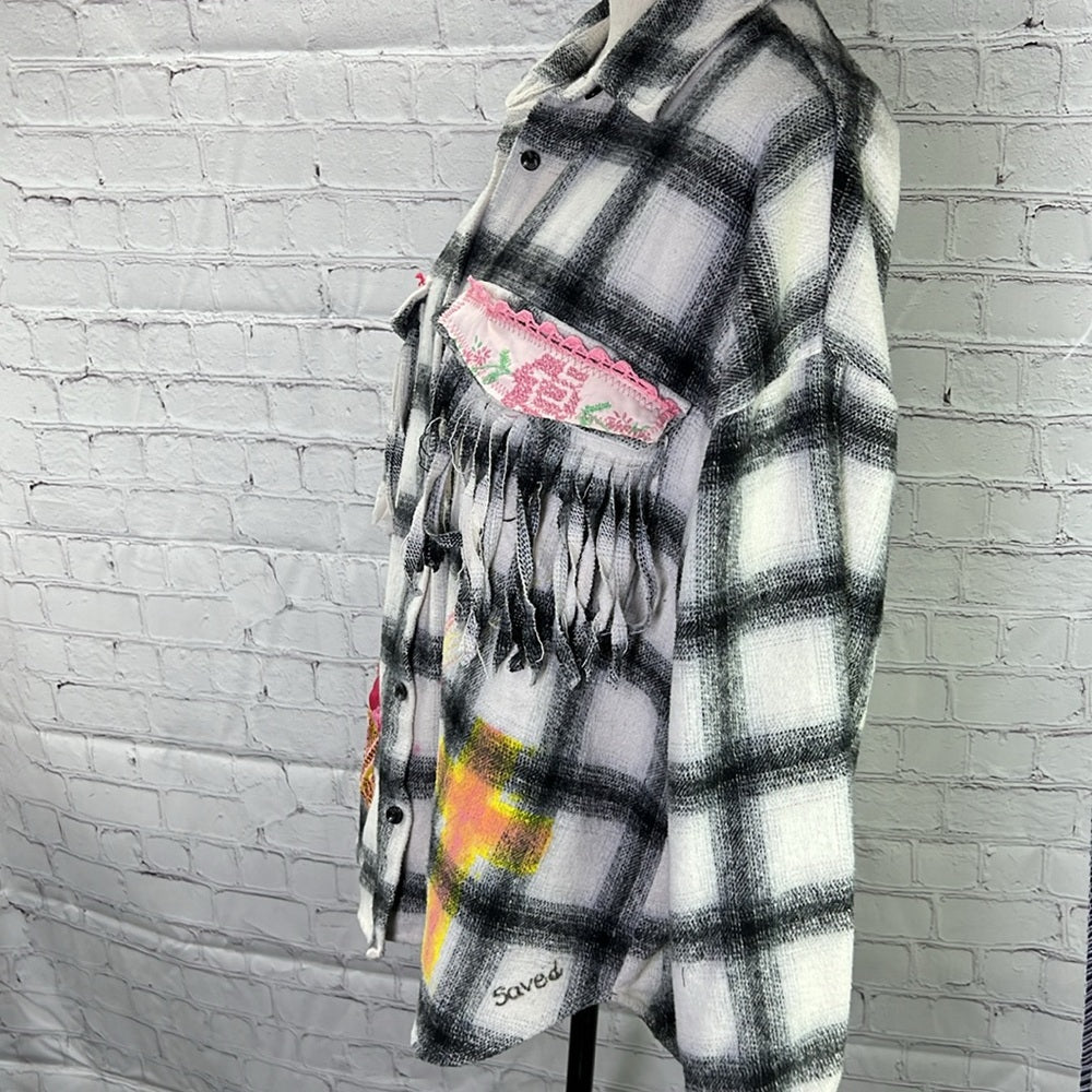 Adorned Crown Textiles Assemblage Road Trips Flannel size medium NWT