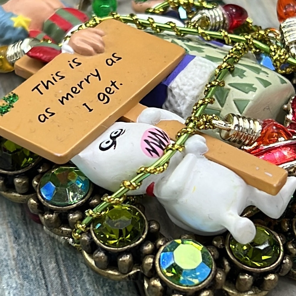 Adorned Crown Artisan Assemblage Merry Maxine Christmas statements necklace