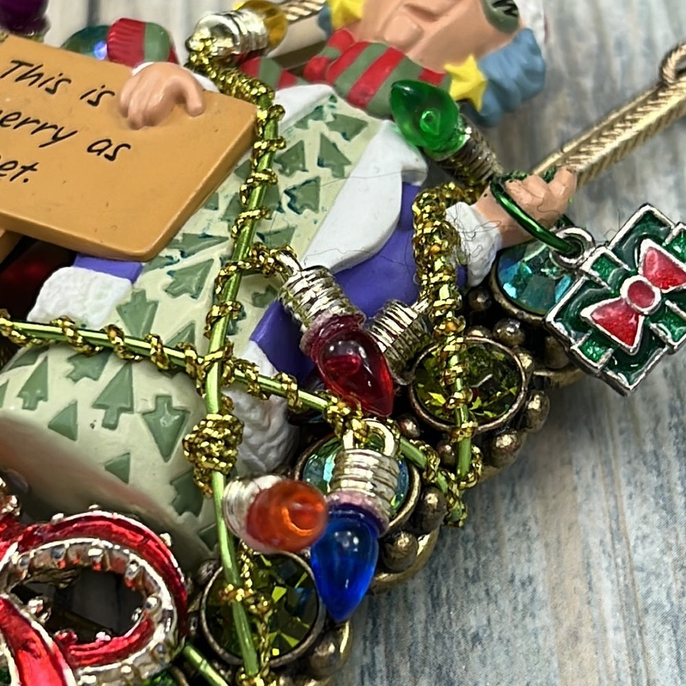 Adorned Crown Artisan Assemblage Merry Maxine Christmas statements necklace