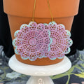 Adorned Crown Jewelry assemblage boho teal purple filigree earrings