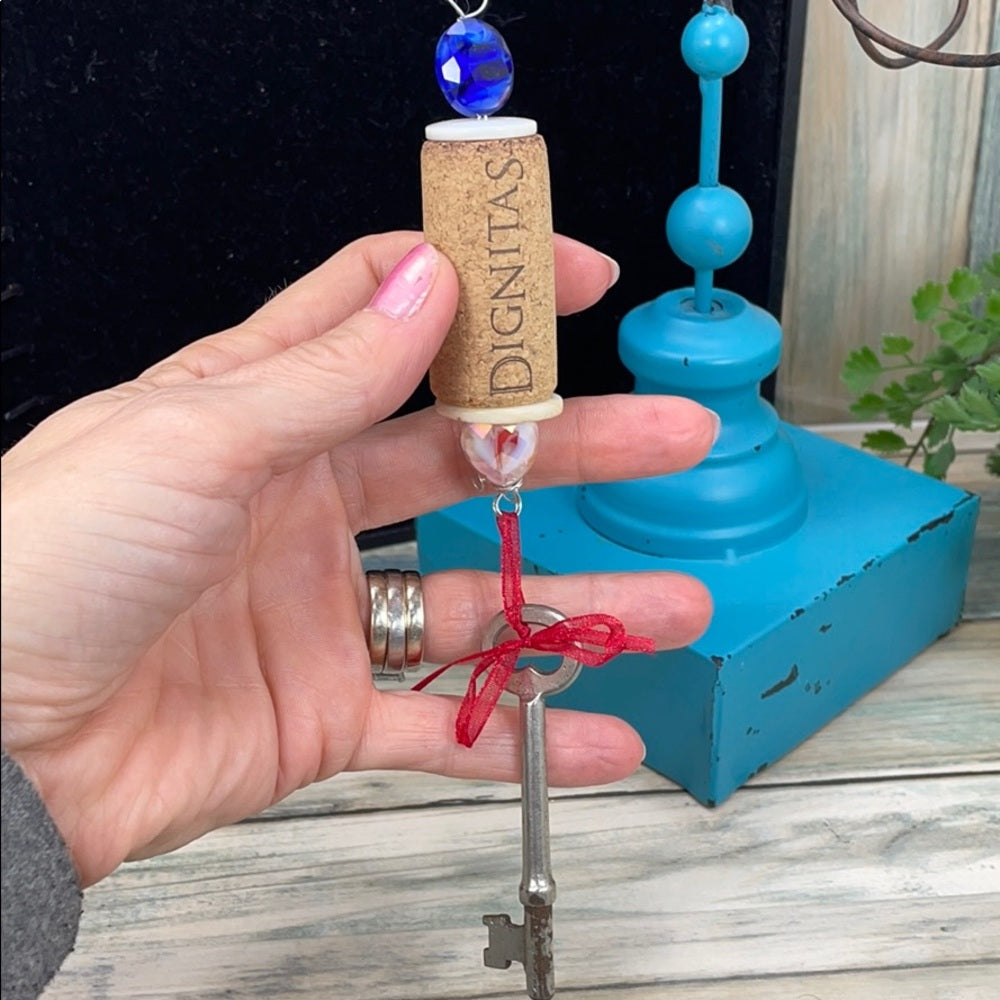 Adorned Crown assemblage wine cork ornament