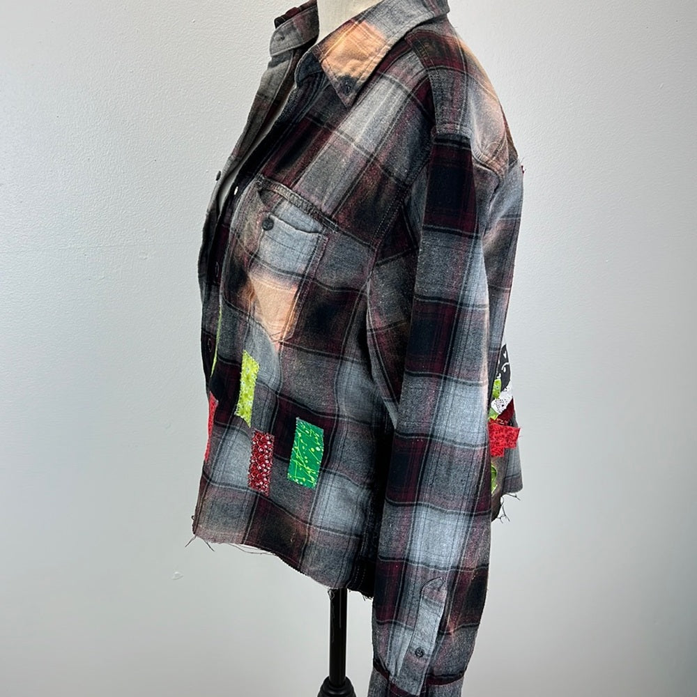Adorned Crown Textile altered custom flannel the soul felt it’s worth shirt