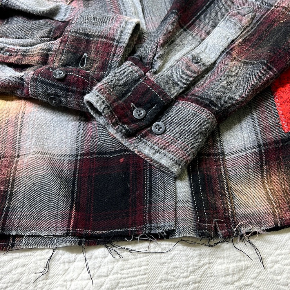 Adorned Crown Textile altered custom flannel the soul felt it’s worth shirt